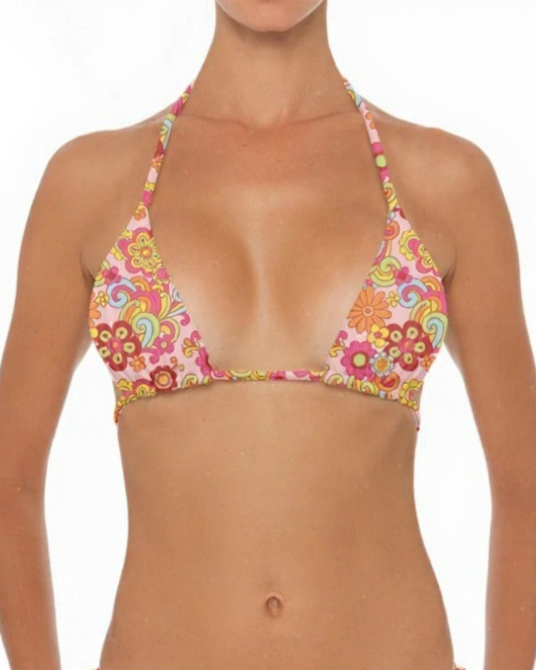 Barcelona Retro Top— Pink & Orange Print